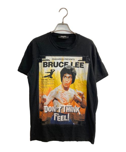 DSQUARED2（ディースクエアード）DSQUARED2 (ディースクエアード) Dyed Bruce Lee T-shirt ブラック サイズ:Sの古着・服飾アイテム
