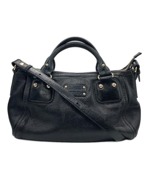 Kate Spade（ケイトスペード）Kate Spade (ケイトスペード) レザーショルダーバッグ ブラックの古着・服飾アイテム