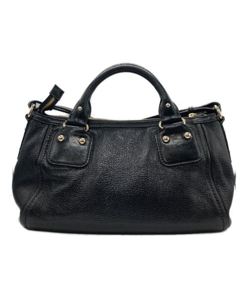 Kate Spade（ケイトスペード）Kate Spade (ケイトスペード) レザーショルダーバッグ ブラックの古着・服飾アイテム