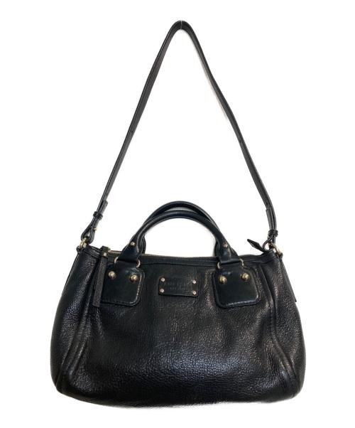 Kate Spade（ケイトスペード）Kate Spade (ケイトスペード) レザーショルダーバッグ ブラックの古着・服飾アイテム