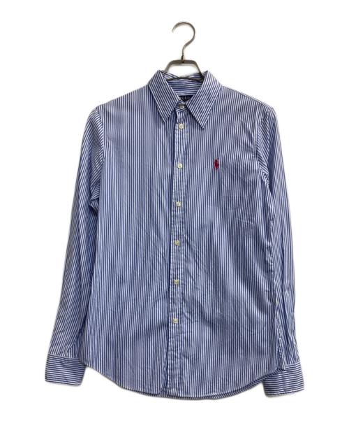 POLO RALPH LAUREN（ポロ・ラルフローレン）POLO RALPH LAUREN (ポロ・ラルフローレン) ストライプシャツ ブルー サイズ:6の古着・服飾アイテム