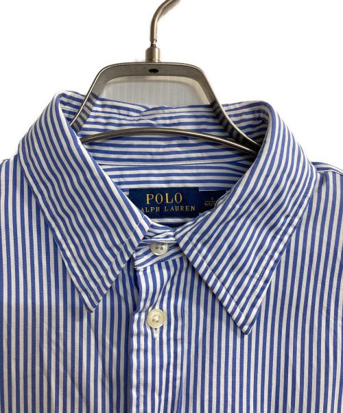 POLO RALPH LAUREN（ポロ・ラルフローレン）POLO RALPH LAUREN (ポロ・ラルフローレン) ストライプシャツ ブルー サイズ:6の古着・服飾アイテム