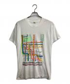 SCREEN STARSスクリーンズスターズ）の古着「Manhattan map tee」｜ホワイト