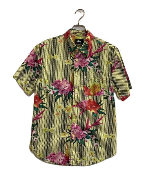 stussy（ステューシー）stussy (ステューシー) Psychedelic Dot Floral Shirts イエロー サイズ:Ｓの古着・服飾アイテム