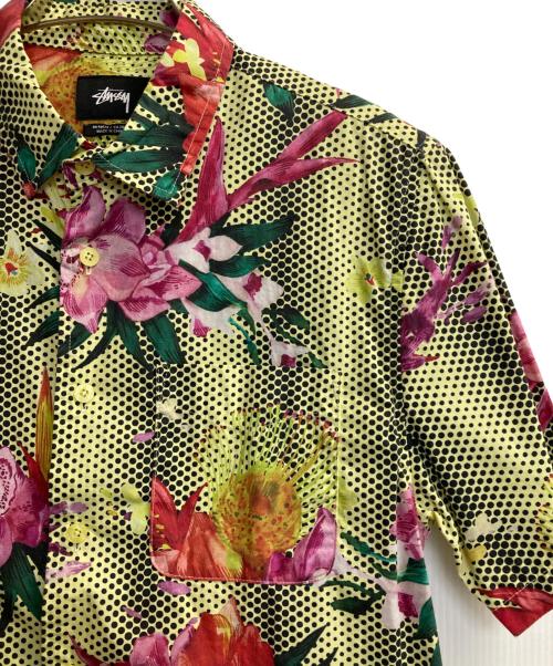 stussy（ステューシー）stussy (ステューシー) Psychedelic Dot Floral Shirts イエロー サイズ:Ｓの古着・服飾アイテム