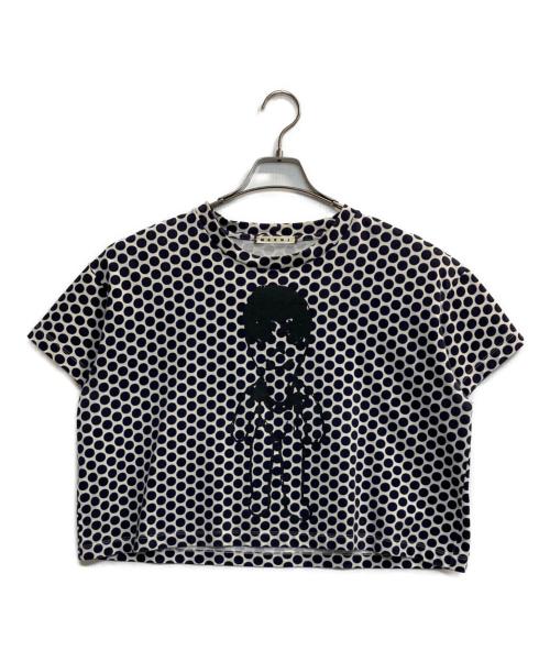 MARNI（マルニ）MARNI (マルニ) パペットドットTee ネイビー サイズ:38の古着・服飾アイテム