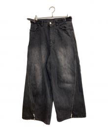 GRANCY（グランシー）の古着「ZipDesign Buggy DenimPants」｜ブラック