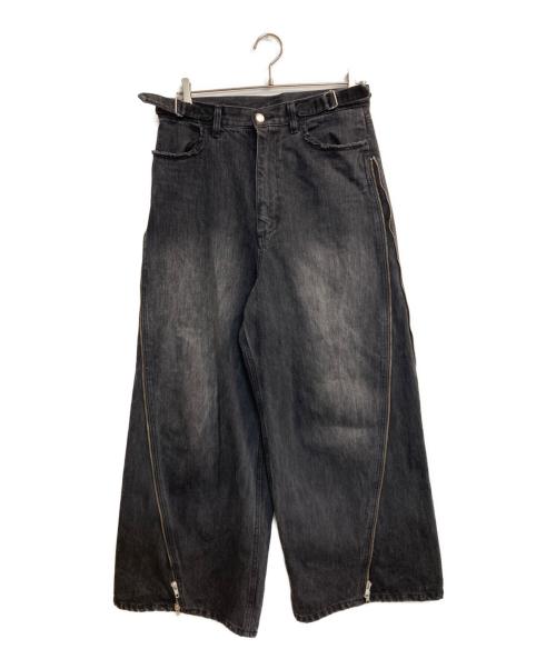 GRANCY（グランシー）GRANCY (グランシー) ZipDesign Buggy DenimPants ブラック サイズ:Lの古着・服飾アイテム