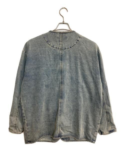 ARULLE（アリュール）ARULLE (アリュール) ノーカラーデニムジャケット インディゴ サイズ:-の古着・服飾アイテム