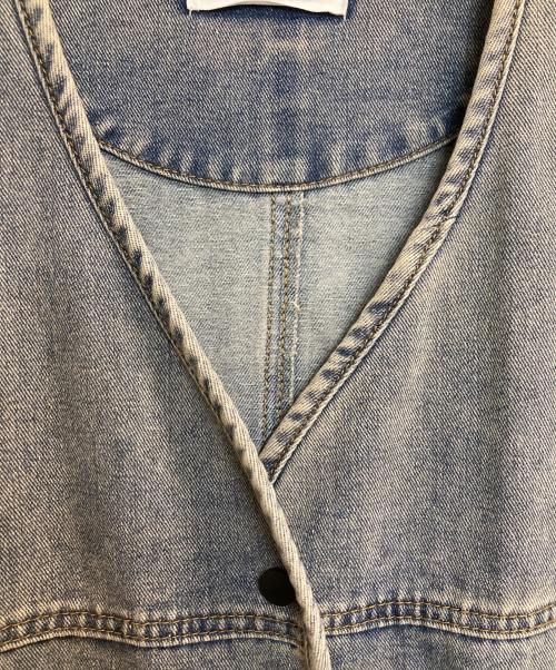 ARULLE（アリュール）ARULLE (アリュール) ノーカラーデニムジャケット インディゴ サイズ:-の古着・服飾アイテム