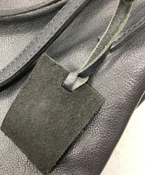 pomtata（ポンタタ）pomtata (ポンタタ) レザーショルダーバッグ ブラックの古着・服飾アイテム