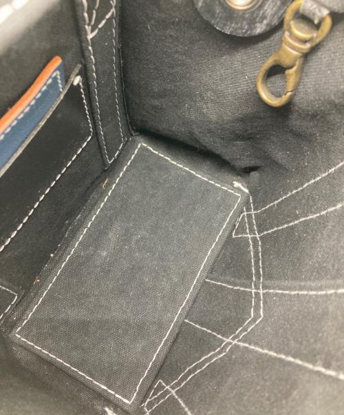 ebagos（エバゴス）ebagos (エバゴス) KAGO BUKURO/切替カゴバッグ ブラックブラウンの古着・服飾アイテム