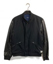 Paul Smith JEANS（ポールスミス ジーンズ）の古着「レザー切替ジャケット」｜ブラック