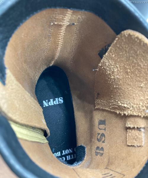 SPPN（スッピン）SPPN (スッピン) 9-INCH ENGINEER BOOTS ブラック サイズ:ＵＳ8の古着・服飾アイテム