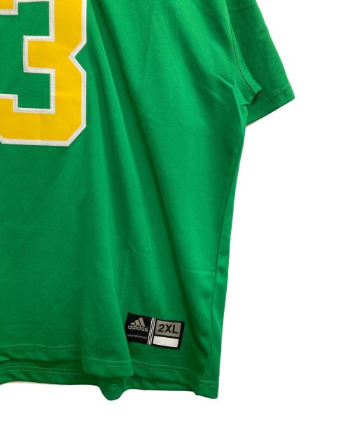adidas（アディダス）adidas (アディダス) ゲームシャツ グリーン×イエロー サイズ:XXLの古着・服飾アイテム