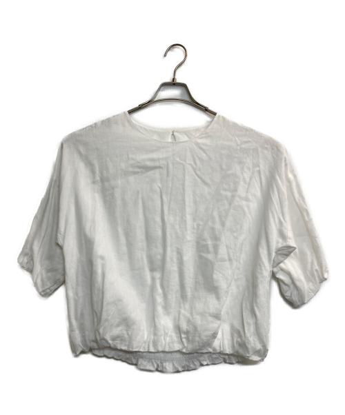 BEARDSLEY（ビアズリー）BEARDSLEY (ビアズリー) コットンリネンブラウス ホワイト サイズ:ＦＲＥＥの古着・服飾アイテム