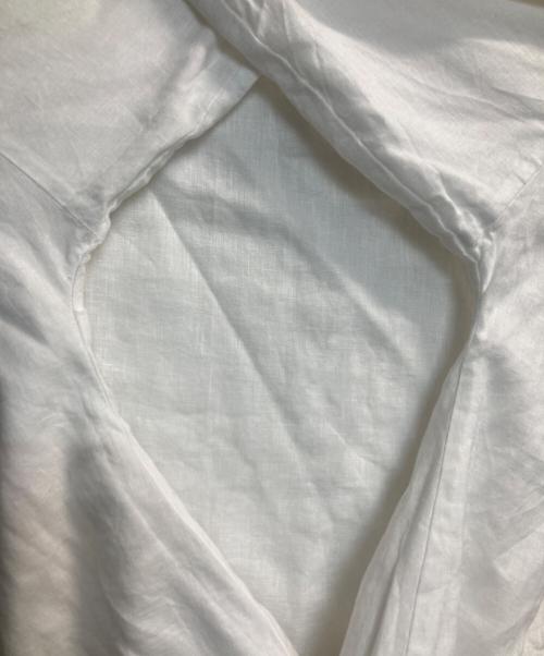 BEARDSLEY（ビアズリー）BEARDSLEY (ビアズリー) コットンリネンブラウス ホワイト サイズ:ＦＲＥＥの古着・服飾アイテム