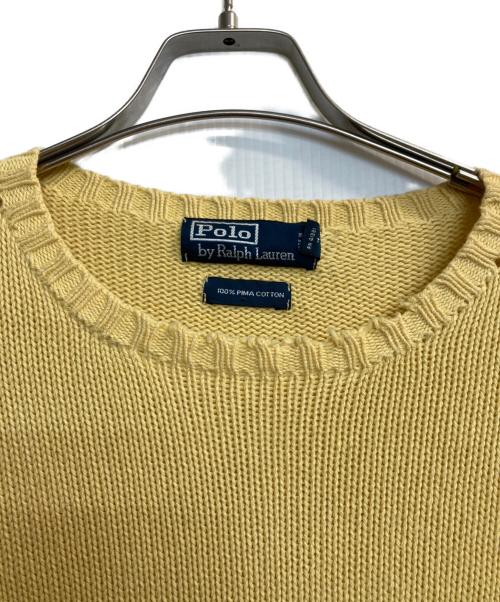 POLO RALPH LAUREN（ポロ・ラルフローレン）POLO RALPH LAUREN (ポロ・ラルフローレン) コットンニット イエロー サイズ:Lの古着・服飾アイテム