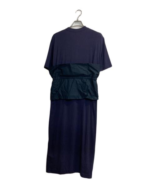 CLANE（クラネ）CLANE (クラネ) ウエストギャザー カットソー ワンピース ネイビー サイズ:1の古着・服飾アイテム