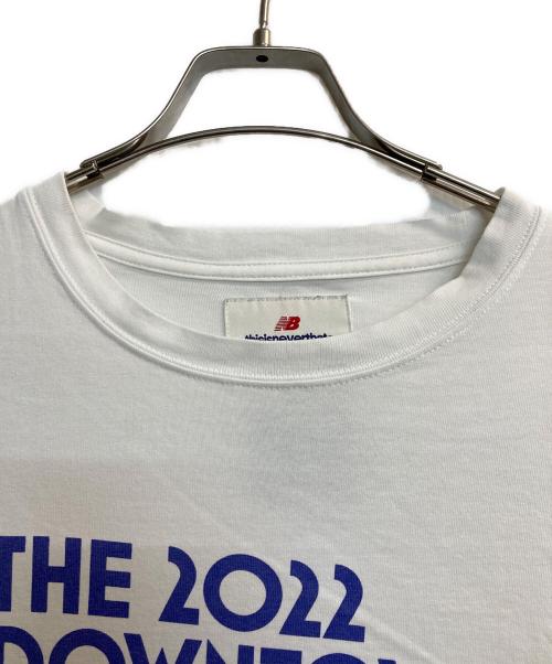 thisisneverthat（ディスイズネバーザット）thisisneverthat (ディスイズネバーザット) NEW BALANCE (ニューバランス) DOWNTOWN RUN T-SHIRTS ホワイト サイズ:Mの古着・服飾アイテム