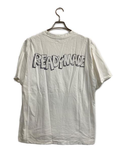 A BATHING APE（アベイシングエイプ）A BATHING APE (アベイシングエイプ) READYMADE (レディメイド) SHARK wide tee ホワイト サイズ:Lの古着・服飾アイテム