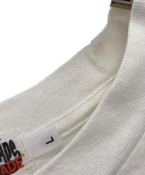 A BATHING APE（アベイシングエイプ）A BATHING APE (アベイシングエイプ) READYMADE (レディメイド) SHARK wide tee ホワイト サイズ:Lの古着・服飾アイテム