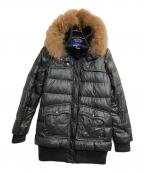 BURBERRY BLUE LABELバーバリー ブルー レーベル）の古着「ファー付ダウンジャケット」｜ブラック