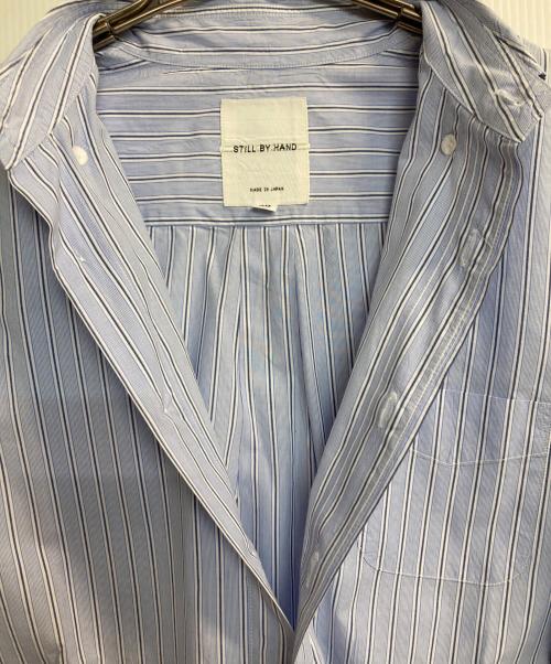 STILL BY HAND（スティルバイハンド）STILL BY HAND (スティルバイハンド) ストライプシャツ ブルー サイズ:48の古着・服飾アイテム