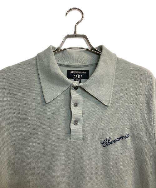 ZARA（ザラ）ZARA (ザラ) WILLY CHAVARRIA (ウィリーチャバリア) ポロシャツ グリーン サイズ:USA/XLの古着・服飾アイテム