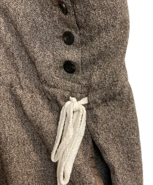BEARDSLEY（ビアズリー）BEARDSLEY (ビアズリー) ツイードジャンパースカート ブラウン サイズ:FREEの古着・服飾アイテム