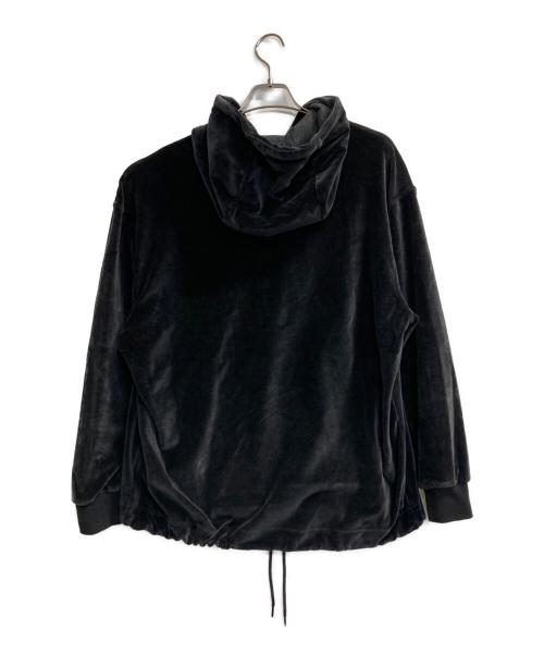 BURBERRY（バーバリー）BURBERRY (バーバリー) ワッペンベロアアノラックパーカー ブラック サイズ:Ｓの古着・服飾アイテム