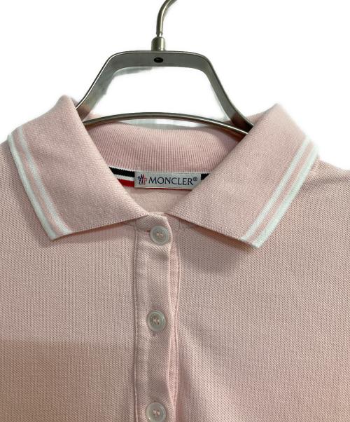 MONCLER（モンクレール）MONCLER (モンクレール) MAGLIA POLO MANICA CORTA/ミニワッペンポロシャツ ピンク サイズ:Ｓの古着・服飾アイテム
