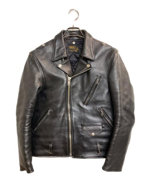 Bootes（ボーテス）Bootes (ボーテス) ダブルレザーライダースジャケッット ブラック サイズ:40の古着・服飾アイテム