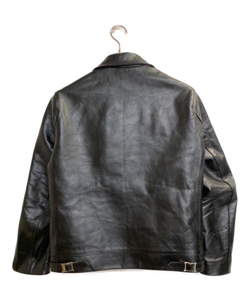 FOUNTAINHEAD LEATHER（ファウンテンヘッドレザー）FOUNTAINHEAD LEATHER HORSEHIDE TEACORE SINGLE LEATHER RIDERS JACKET/ホースハイドティーコアシングルレザーライダースジャケット ブラック サイズ:40の古着・服飾アイテム