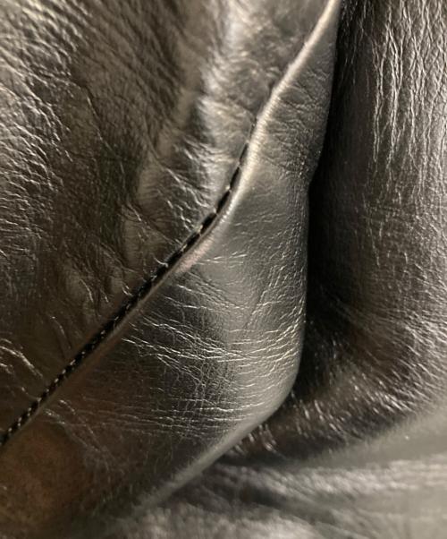 FOUNTAINHEAD LEATHER（ファウンテンヘッドレザー）FOUNTAINHEAD LEATHER HORSEHIDE TEACORE SINGLE LEATHER RIDERS JACKET/ホースハイドティーコアシングルレザーライダースジャケット ブラック サイズ:40の古着・服飾アイテム