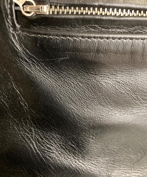 FOUNTAINHEAD LEATHER（ファウンテンヘッドレザー）FOUNTAINHEAD LEATHER HORSEHIDE TEACORE SINGLE LEATHER RIDERS JACKET/ホースハイドティーコアシングルレザーライダースジャケット ブラック サイズ:40の古着・服飾アイテム