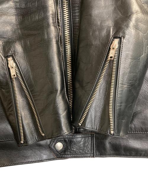 FOUNTAINHEAD LEATHER（ファウンテンヘッドレザー）FOUNTAINHEAD LEATHER HORSEHIDE TEACORE SINGLE LEATHER RIDERS JACKET/ホースハイドティーコアシングルレザーライダースジャケット ブラック サイズ:40の古着・服飾アイテム