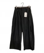 soerteソエルテ）の古着「3tuck wide baloon trousers」｜ネイビー