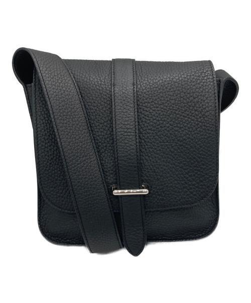 HERMES（エルメス）HERMES (エルメス) レザーミニショルダーバッグ ブラックの古着・服飾アイテム