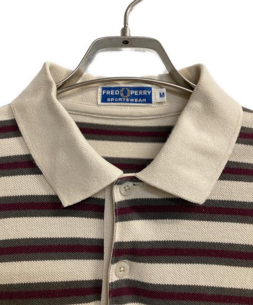 FRED PERRY（フレッドペリー）FRED PERRY (フレッドペリー) ポロシャツ ボルドー×ベージュ サイズ:Ｍの古着・服飾アイテム