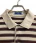 中古・古着 FRED PERRY (フレッドペリー) ポロシャツ ボルドー×ベージュ サイズ:Ｍ：3000円