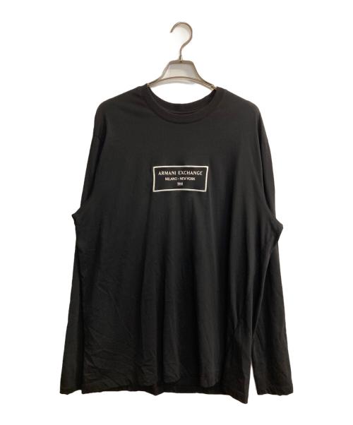 ARMANI EXCHANGE（アルマーニ エクスチェンジ）ARMANI EXCHANGE (アルマーニ エクスチェンジ) MILANO TO NEW YORK L/S ブラック サイズ:XLの古着・服飾アイテム