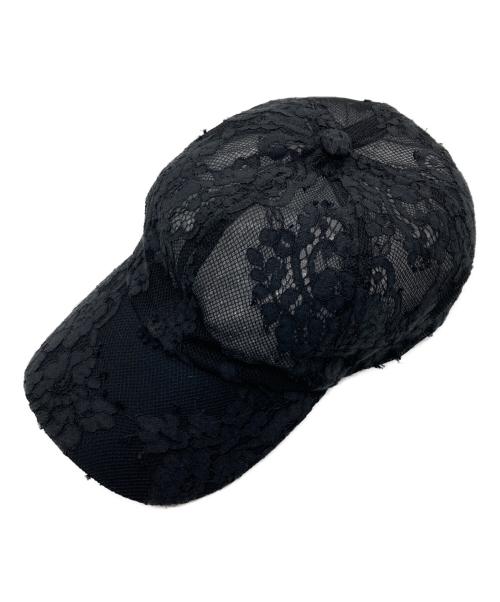 VIVIANO（ヴィヴィアーノ）VIVIANO (ヴィヴィアーノ) Lace Baseball Cap/レースベースボールキャップ ブラックの古着・服飾アイテム