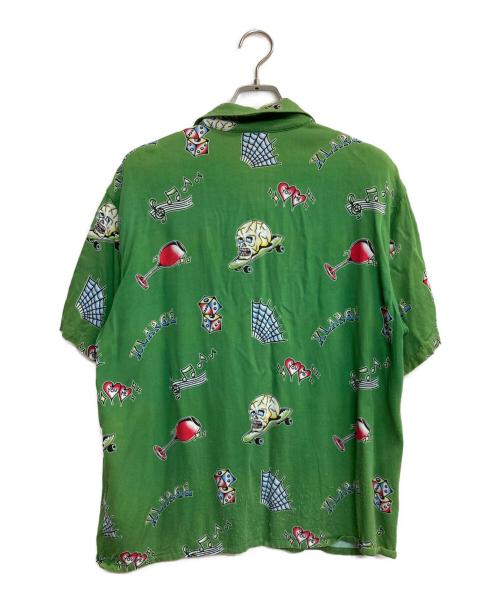 X-LARGE（エクストララージ）X-LARGE (エクストララージ) GOOD TIME PATTERN S/S SHIRT グリーン サイズ:Mの古着・服飾アイテム
