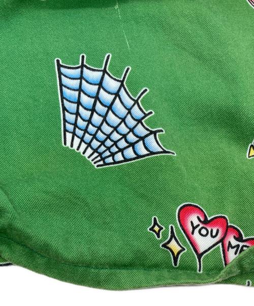 X-LARGE（エクストララージ）X-LARGE (エクストララージ) GOOD TIME PATTERN S/S SHIRT グリーン サイズ:Mの古着・服飾アイテム