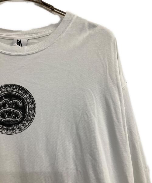 NIKE（ナイキ）NIKE (ナイキ) stussy (ステューシー) コラボロゴカットソー ホワイト サイズ:2ＸＬの古着・服飾アイテム