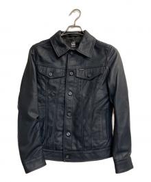 G-STAR RAW（ジースターロゥ）の古着「slim leather jkt」｜ネイビー