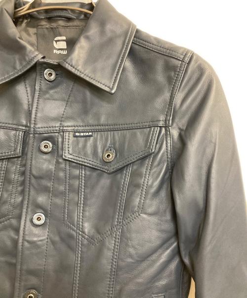 G-STAR RAW（ジースターロゥ）G-STAR RAW (ジースターロゥ) slim leather jkt ネイビー サイズ:ＸＳの古着・服飾アイテム