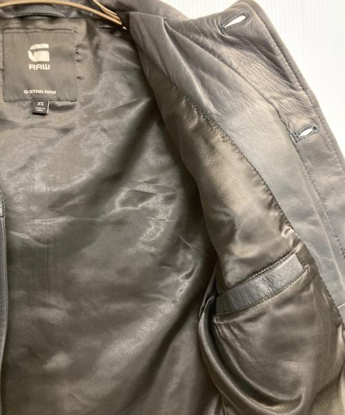 G-STAR RAW（ジースターロゥ）G-STAR RAW (ジースターロゥ) slim leather jkt ネイビー サイズ:ＸＳの古着・服飾アイテム