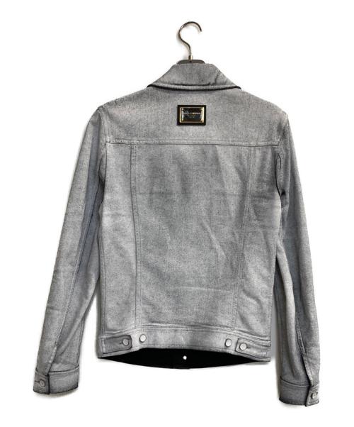 DOLCE & GABBANA（ドルチェ＆ガッバーナ）DOLCE & GABBANA (ドルチェ＆ガッバーナ) ペンキ加工トラッカージャケット グレー サイズ:44の古着・服飾アイテム